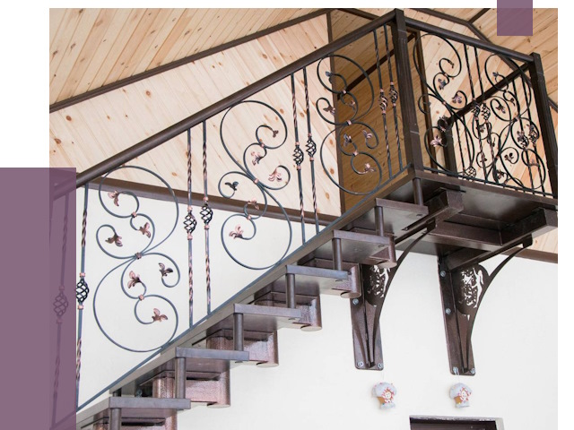Кованые лестницы в Крымске от 80831 руб. под ключ