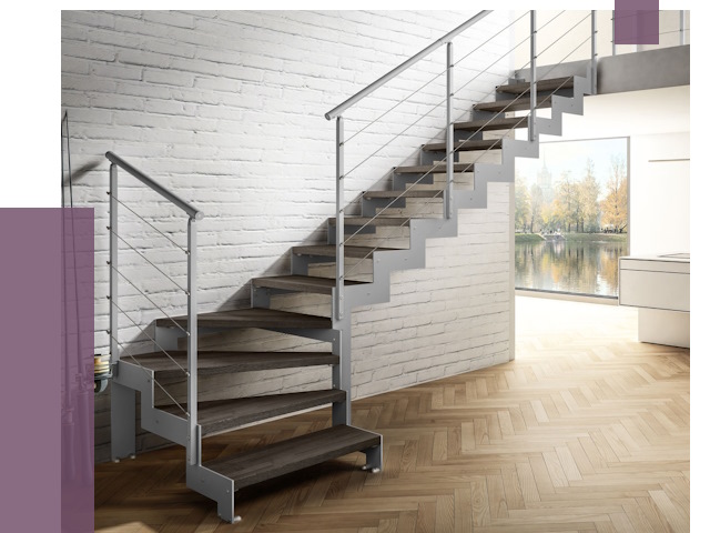 Г-образные лестницы под ключ в Крымске от 37566 руб. | ПРОЛЁТ-Крм