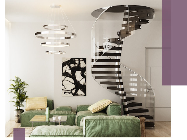 Лестницы для двухуровневой квартиры в Крымске — изготовление и монтаж