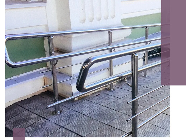 Ограждения пандусов из металла и нержавейки в Крымске