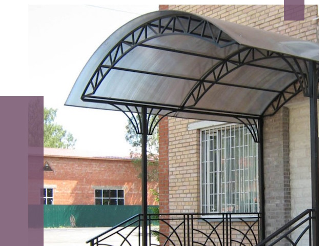 Металлические навесы и козырьки в Крымске от 12954 руб.