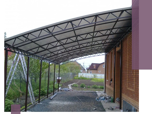 Профессиональный монтаж навесов под ключ в Крымске