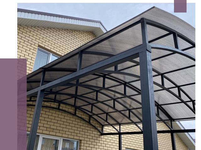 Монтаж козырьков в Крымске от 11658 руб. | ПРОЛЁТ-Крм