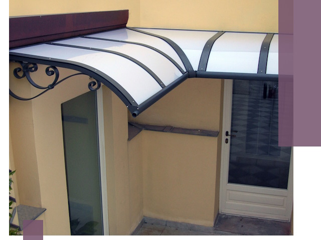 Монтаж козырьков любой сложности в Крымске под ключ