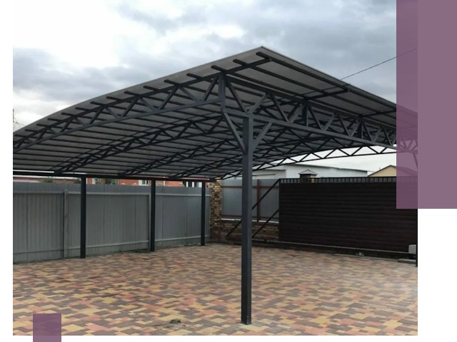 Недорогие навесы под ключ в Крымске — изготовление и монтаж