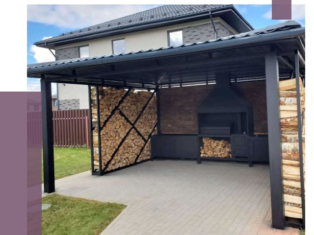 Навесы для барбекю в Крымске от 12902 руб. под ключ | ПРОЛЁТ-Крм