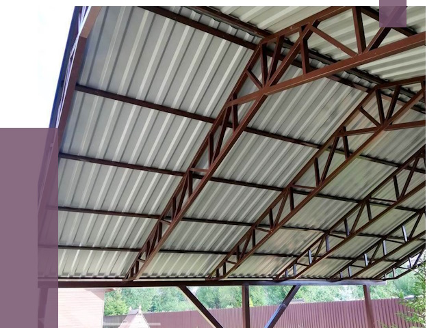 Навесы из профнастила в Крымске от 7461 руб. | ПРОЛЁТ-Крм