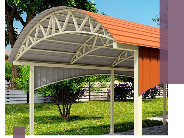 Навесы из профнастила под ключ в Крымске — установка и монтаж