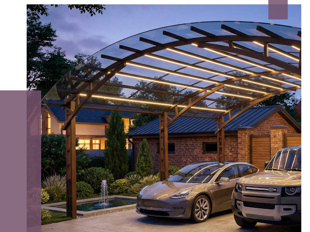 Металлические навесы в Крымске от 12850 руб. под ключ — ПРОЛЁТ-Крм