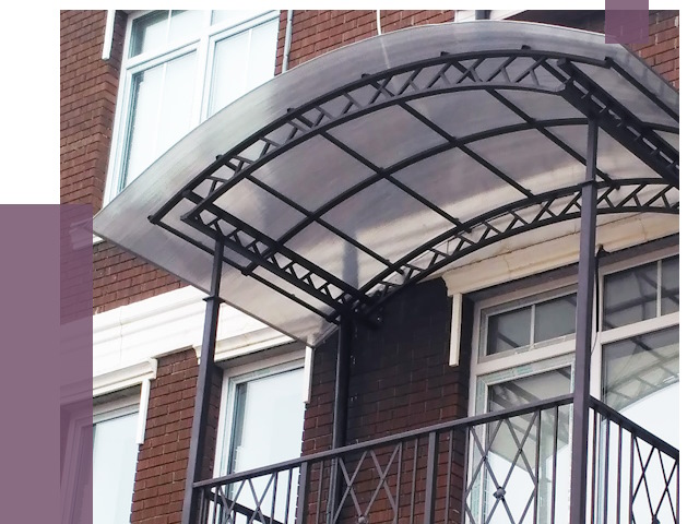 Козырьки над балконом в Крымске от 8757 руб.  | ПРОЛЁТ-Крм