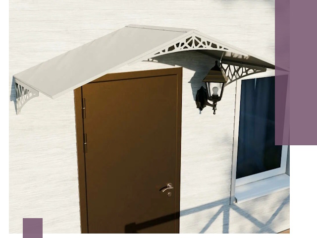 Металлические козырьки на входы и террасы в Крымске