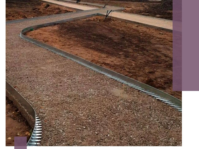 Металлические бордюры под ключ в Крымске — изготовление и монтаж