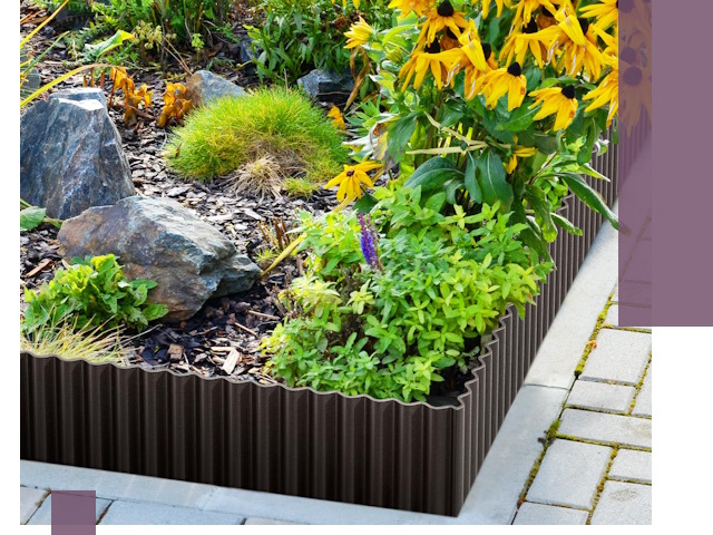 Металлические бордюры для клумб в Крымске — производство и монтаж