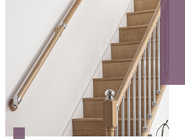 Пристенные поручни из стали и нержавейки под монтаж в Крымске